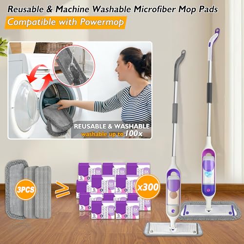 Microfiber Spray Mop for Floor Cleaning - Wet & Dry Mop with 3 Washable Pads