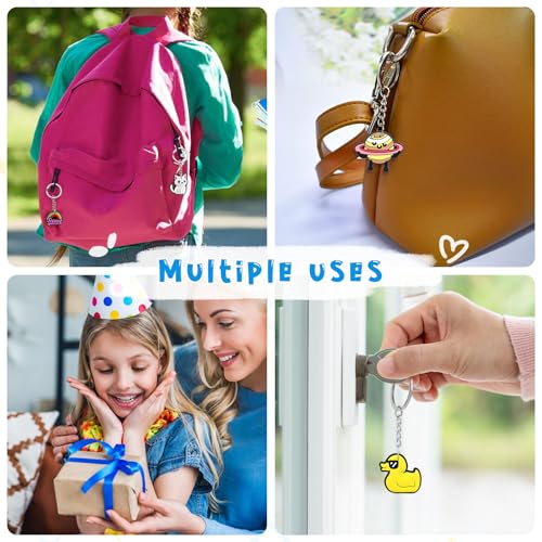 Pabucle Cute Keychains Bulk - Random Accessories for Keys, Backpack & Bag (Variation: Cute-200)