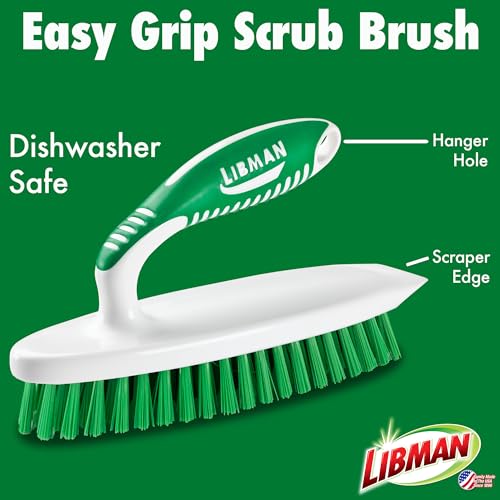Heavy-Duty Scrub Brush Kit for Tub, Tile & Grout - 3-Piece Cleaning Set