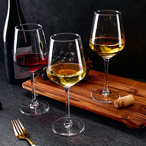 8-Piece Wine Glass Set, 12oz Stemmed Clear Glasses for Red and White Wine