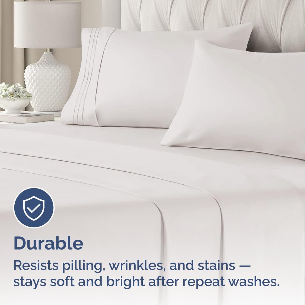 Skiennix Standard Pillow Cases Set of 2 | Soft Hotel Quality & Wrinkle-Free Light Grey Covers