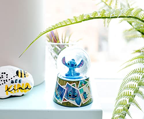 Mini Alien Character Light-Up Snow Globe with Glitter, 3-Inch Desktop Decor