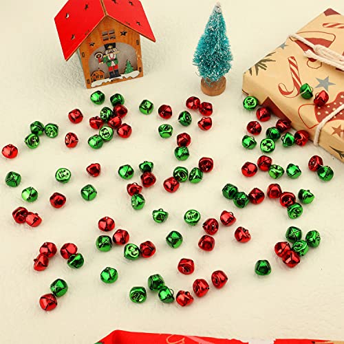 LUTER Christmas Jingle Bells 100pcs Small Holiday Ornaments for Decorations
