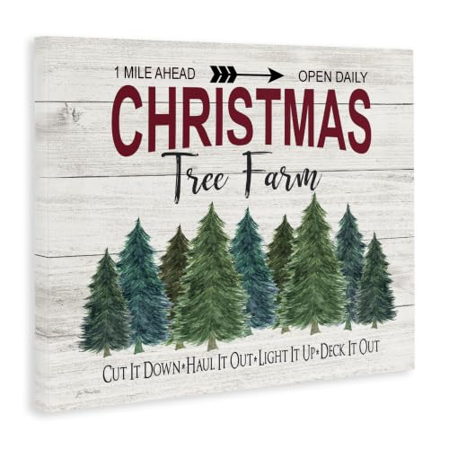 Christmas Tree Farm Wood Texture Canvas Wall Art 36 x 48 Inches - Holiday Decor