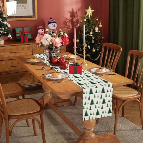 GAGEC Christmas Table Runner 13 x 120 Inch Winter Holiday Decor for Dining Table