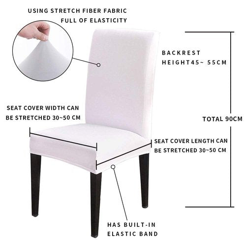 Savannan Thanksgiving Dining Chair Slipcover, Autumn Orange Pumpkin Maple Leaves Rustic Old Wooden Brown Stretch Covers Removable Parsons Protector for Kitchen Room Party, Set of 6