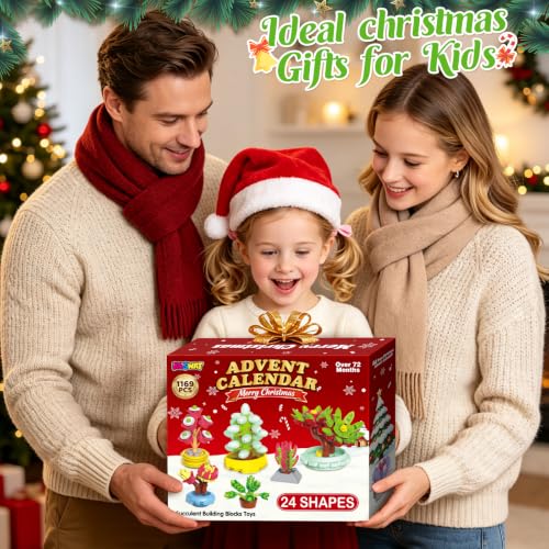 KOSWAT Succulent Building Blocks Advent Calendar 24-Day Kids & Adults Gift
