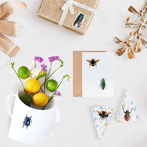 Beige Black Insect Aesthetic Graffiti Round Seal Stickers 500pcs for Crafts & Water Bottles