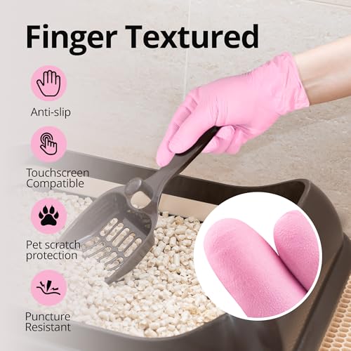 SwiftGrip Pink Nitrile Gloves 3-Mil Small Disposable 100-Ct Box