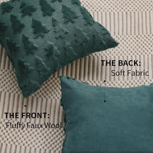 DFXSZ Green Christmas Tree Pillow Covers 26x26 Set of 2 Holiday Decor