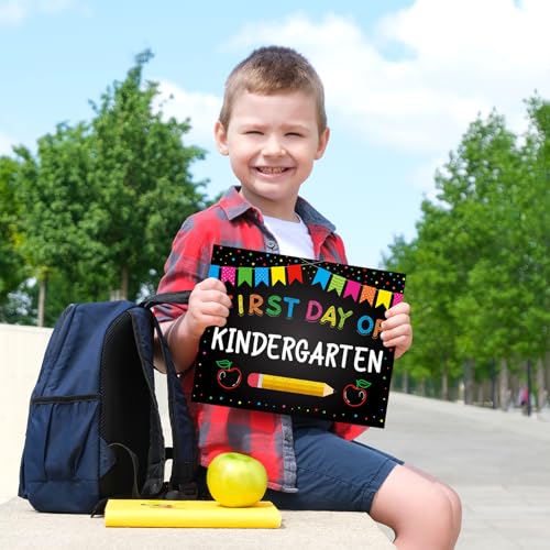 First and Last Day of School Reusable Photo Prop Sign, 10x8 inch