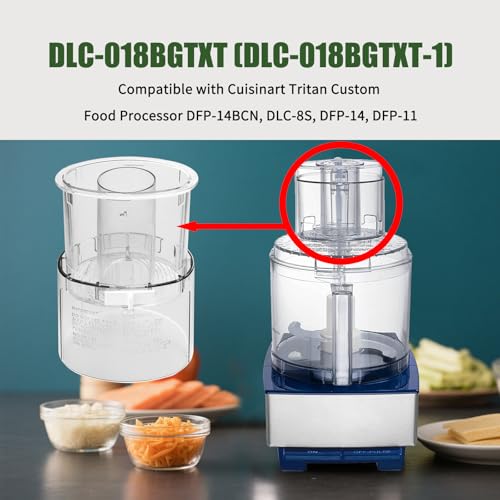 Food Processor Large Pusher and Sleeve Assembly for 11 and 14 Cup Models