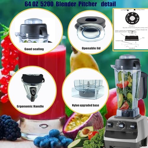 64oz Blender Pitcher Replacement Container for Classic Series Blenders