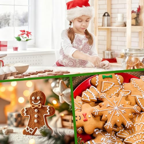 Husfunov 6pcs Christmas Cookie Cutters Set - Holiday Biscuit Shapes