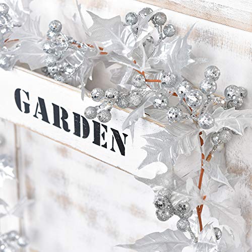 Artiflr Silver Berry Christmas Garland - 6ft Flexible Holiday Decor for Indoor & Outdoor Use