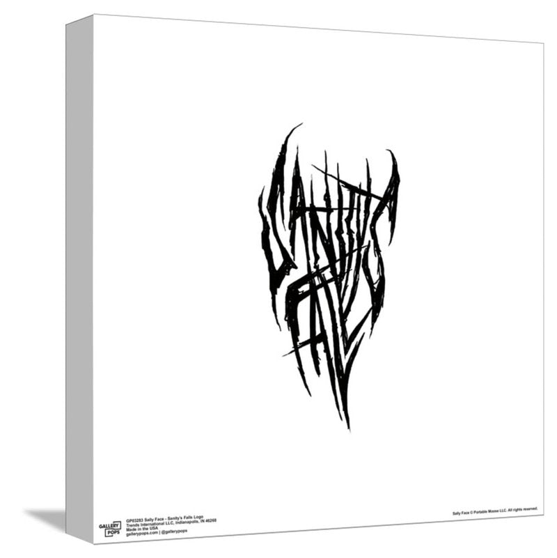 Trends International Gallery Pops Sally Face - Sanity's Falls Logo Canvas Wall Art Wall Poster, 12.00" x 12.00", Stretched Canvas