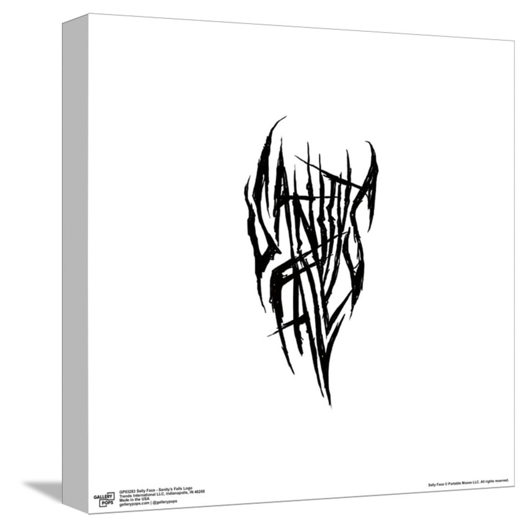 Trends International Gallery Pops Sally Face - Sanity's Falls Logo Canvas Wall Art Wall Poster, 12.00" x 12.00", Stretched Canvas