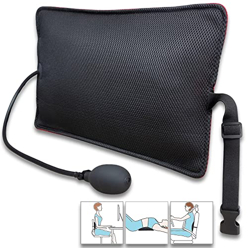 Inflatable Lumbar Support Pillow for Office and Car Use