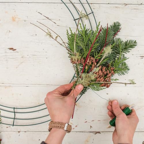 5 Pack Christmas Wire Wreath Frame 12 Inch Metal Form Front Door Wreath Ring for New Year Decors Crafts DIY