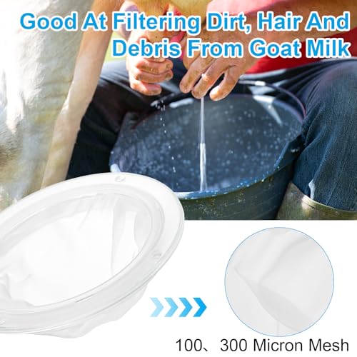 Elegaperma Ultra Fine Mesh Strainer Set for Coffee, Juice & Liquids - 100 & 300 Mesh, 5 Inch Filter Funnels