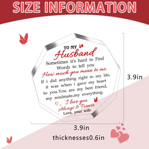 Sugchairo Acrylic Plaque – Romantic Gifts for Husband from Wife (Variation: husband)