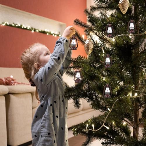 4-Piece Mini Retro Kerosene Lantern Ornaments for Home Decor
