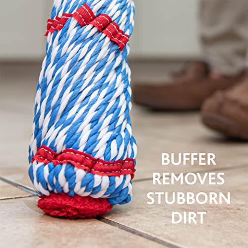 Microfiber Twist Mop with Hands-Free Wringing & Extra Refill - 18-Inch