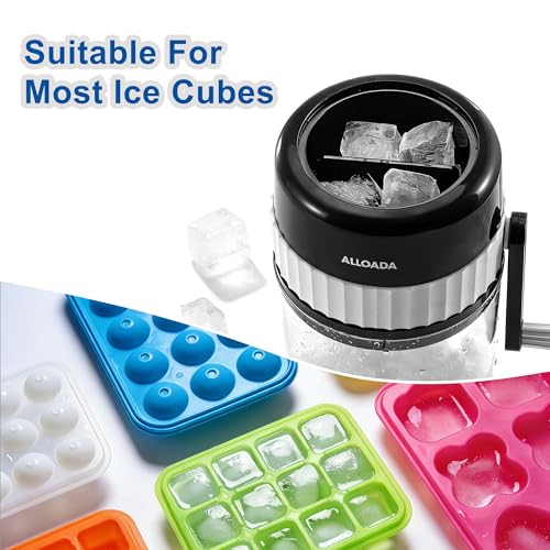 Manual Snow Cone Machine - Fluffy Shaved Ice Maker with Stainless Steel Blades