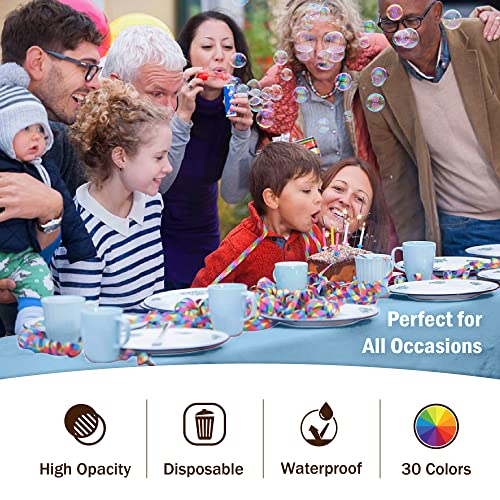 Disposable Plastic Tablecloths 6-Pack - 54 x 108 Inch Light Blue Rectangle Cover