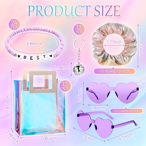 72-Piece Friendship Party Favor Set with Beaded Bracelets and Accessories
