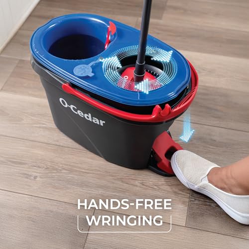 Dual Chamber Spin Mop and Bucket System with 2 Extra Refill Heads