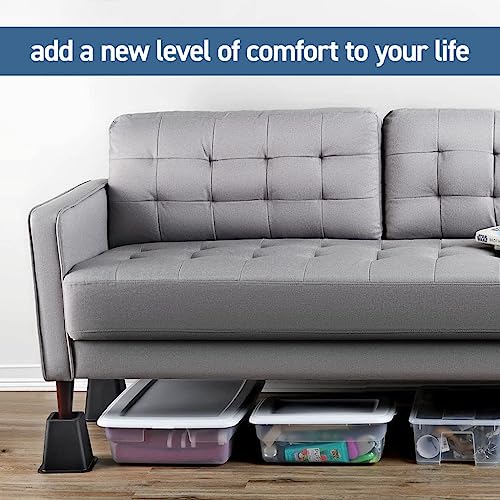 Heavy Duty Stackable Bed & Furniture Risers, 5 to 6 Inch - 4 Pack