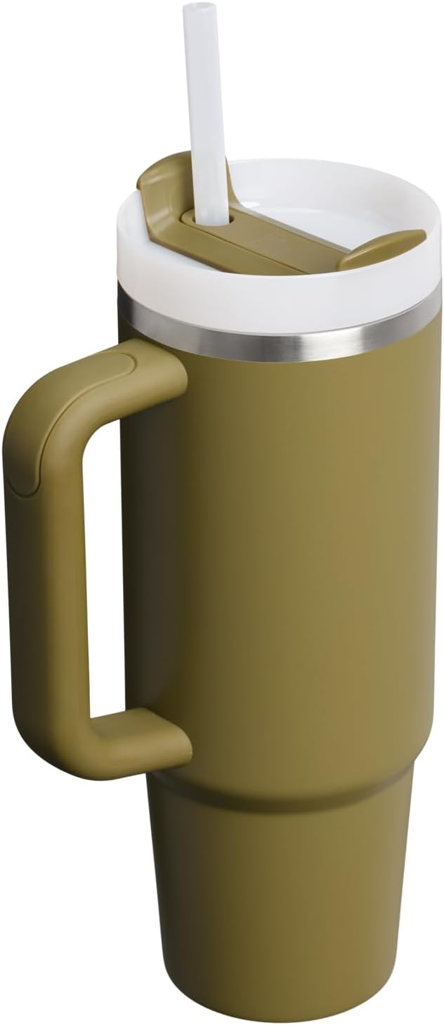 STANLEY Quencher H2.0 Tumbler - 30 oz Insulated Stainless Steel Cup with Handle & Straw | BPA-Free Thyme Color