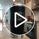 KLUBI Awesome Like My Daughter 20oz Black Travel Tumbler - Laser Engraved Dad Gift