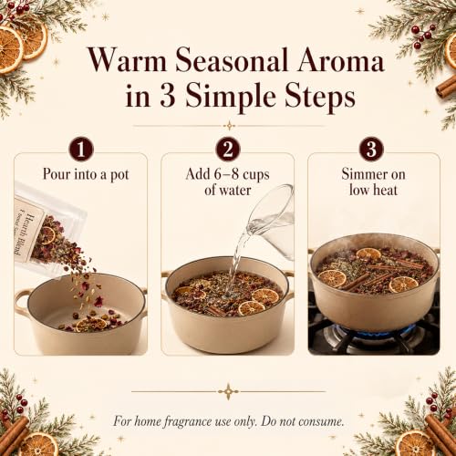 6 Pack Seasonal Simmer Pot Mix, Dried Botanical Home Fragrance Gift Set