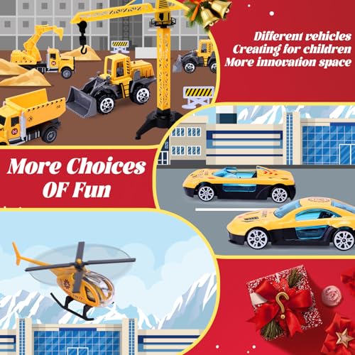 Construction Vehicle Advent Calendar for Kids - 24 Days Building Toys for Boys & Girls
