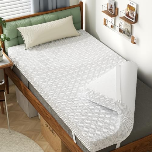 Twin XL Memory Foam Mattress Topper - 3 Inch Cooling Gel Pad