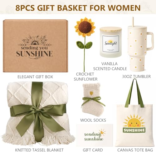 Sunshine Gift Basket for Women - Get Well & Birthday Package