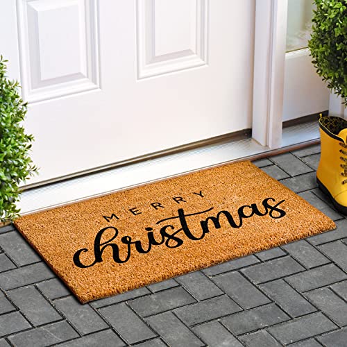 Calloway Mills Classic Christmas Doormat 24x48 Multi Color Coir, Vinyl Backing