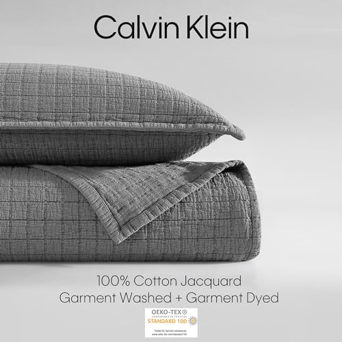 Queen Coverlet - 100% Cotton Jacquard Bedding, Graphite