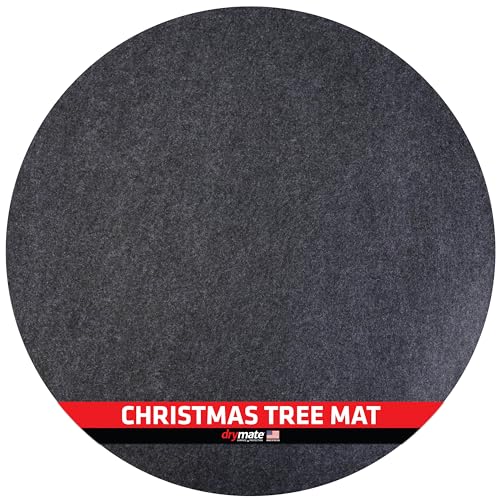 Christmas Tree Stand Mat 28" - Absorbent Waterproof Floor Protector, Charcoal