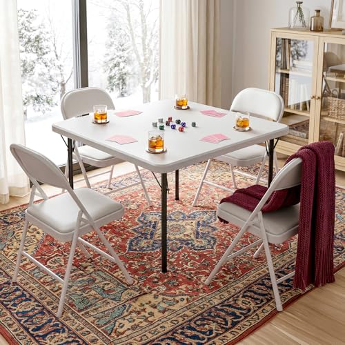 36-Inch Portable Folding Square Table, Heavy Duty Utility Camping Table