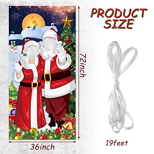 Panelee Christmas Santa Door Cover Backdrop Photo Booth Prop 72 x 36 in