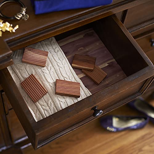 4-Piece Natural Eastern Red Cedar Blocks for Closet and Drawer Storage