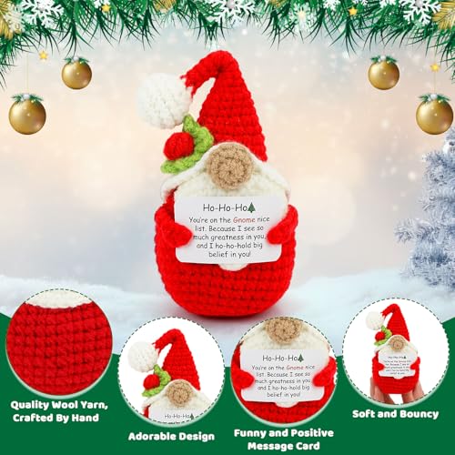 Holly the Xmas Gnome Christmas Crochet Decoration - Inspirational Holiday Gift for Women