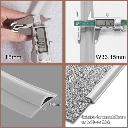 Black PVC Carpet Transition Strip Edge Trim 14cm (46ft) Self-Adhesive Floor Border