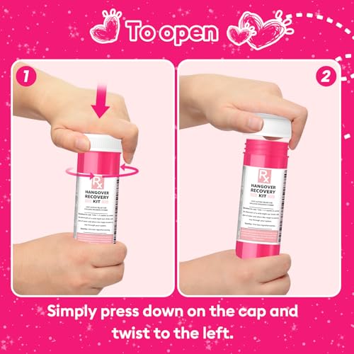 6-Pack Pink Empty Pill Bottles for DIY Hangover Kits - Bachelorette Favors