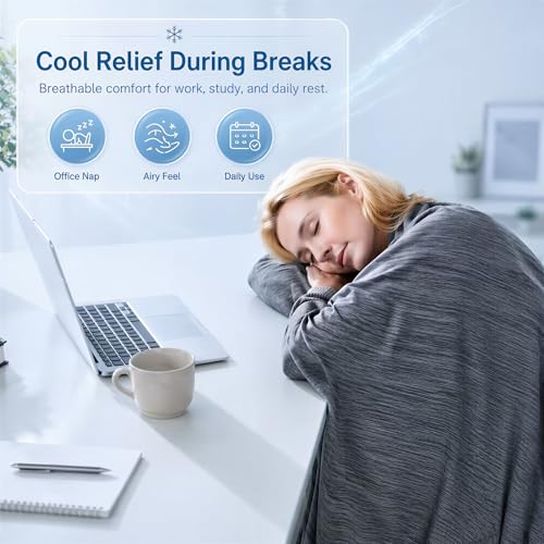 Cooling Blanket for Hot Sleepers - Breathable Queen Size 90"x90"
