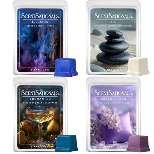 Scented Wax Melts Variety Pack - Long Lasting Wax Cubes (10 oz, 24 Count)