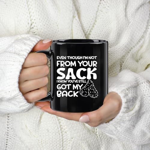 Step Dad Mug - Funny Bonus Dad Gift from Daughter or Son, 11 oz Black